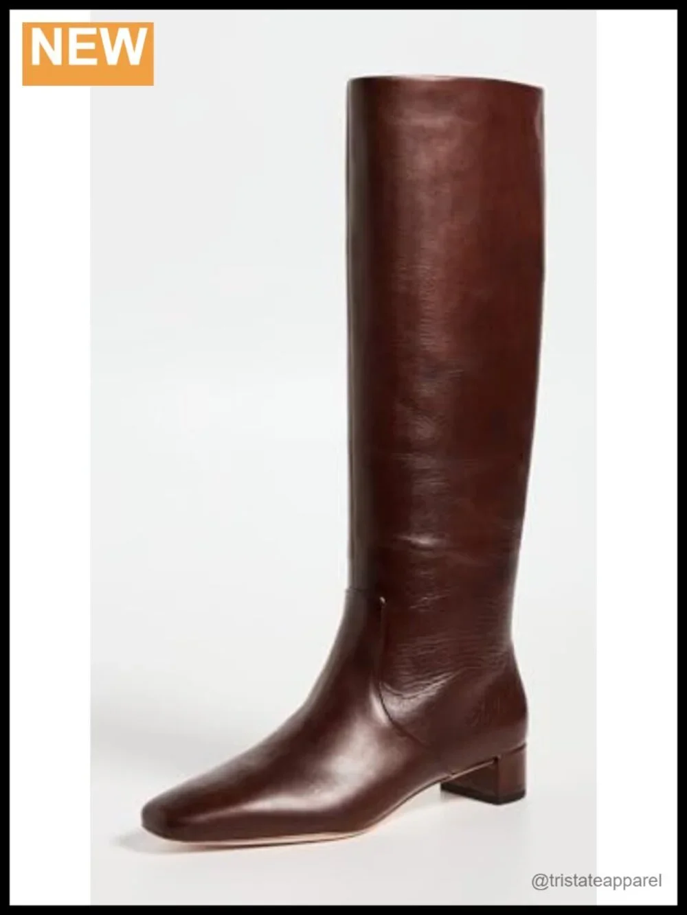 Leather Round Toe Ankle Boots with Chunky Heel - Padded Footbed